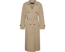 Vero Moda Jas Vmchloe Long Trenchcoat Ga Noos 10300263 Silver Mink Dames Maat - S