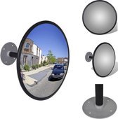 vidaXL Bolle Binnenspiegel - 30 cm - Acryl - Zwart - Incl - montagebeugels - Autospiegel