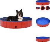 vidaXL Piscine pour chiens - Rafraîchissante - Piscine pour animaux de compagnie - Dimensions - 160 x 30 cm - Couleur - Rouge - Matériau - PVC - Jouets pour animaux
