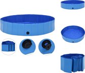 vidaXL Hondenzwembad - Verkoeling voor je hond - PVC - 160 x 30 cm - Blauw - Speelgoed voor dieren