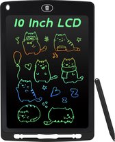 LCD-schrijfbord, 10 inch LCD Schrijven Teken Tablet kleurrijk scherm LCD-schrijftablet voor kinderen en volwassenen, uitwisbaar digitaal tekenbord Draagbare Elektronisch schrijfplank, Zwart