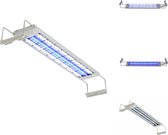 vidaXL Aquariumlamp - LED - 50-60 cm - blauw en wit - energiezuinig - aluminiumlegering - Aquariumverlichting