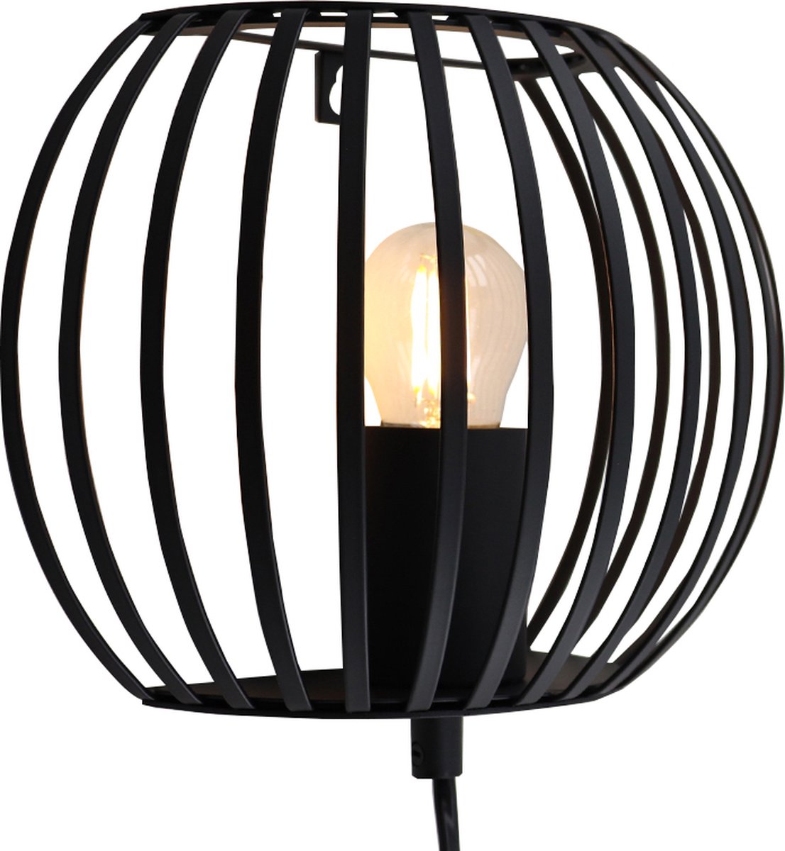 Olucia - LIEVE - Wandlamp - Zwart - Geschikt voor Woonkamer - Vorm: Rond