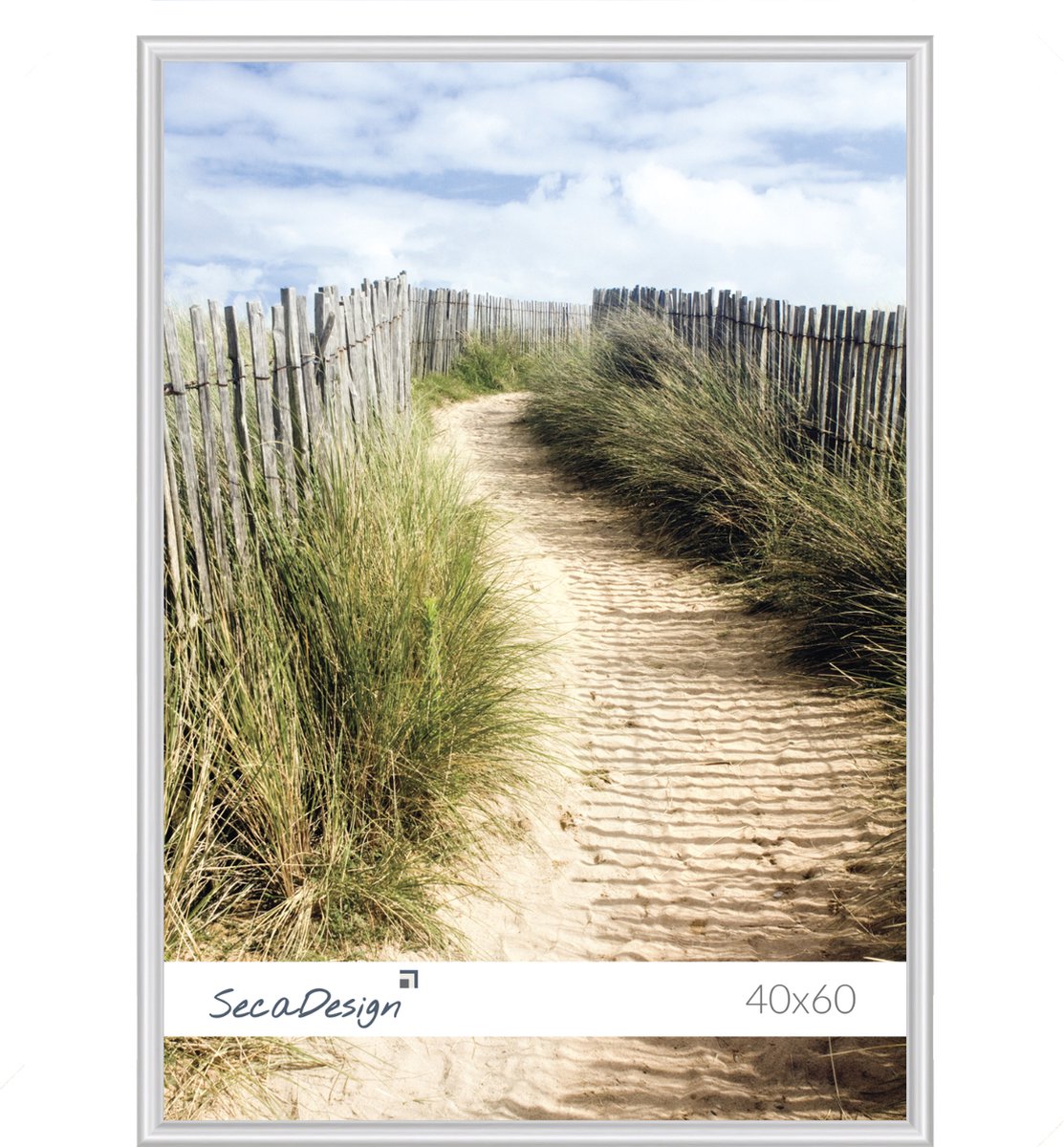 SecaDesign Fotolijst - SecaDesign - 40x60 cm Fotomaat - Zilver - Posterlijst