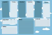 Bureau planner | Fotofabriek Bureaulegger A3 | 30 vellen | Bureaulegger papier | Bureauplanner | Weekplanner | Wolken