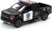 Ford F-150 Raptor Politie (Zwart) (12 cm) 1/36 Kinsmart {Modelauto - Schaalmodel - Miniatuurauto}