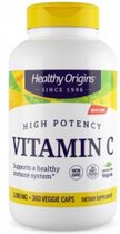 Vitamin C 1000 mg (Non-GMO L-Ascorbic Acid) 360 Vcaps - Healthy Origins