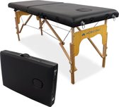 Inklapbare Massagetafel - Draagbaar, Verstelbaar, Comfortabel - 180 x 60 cm - Zwart