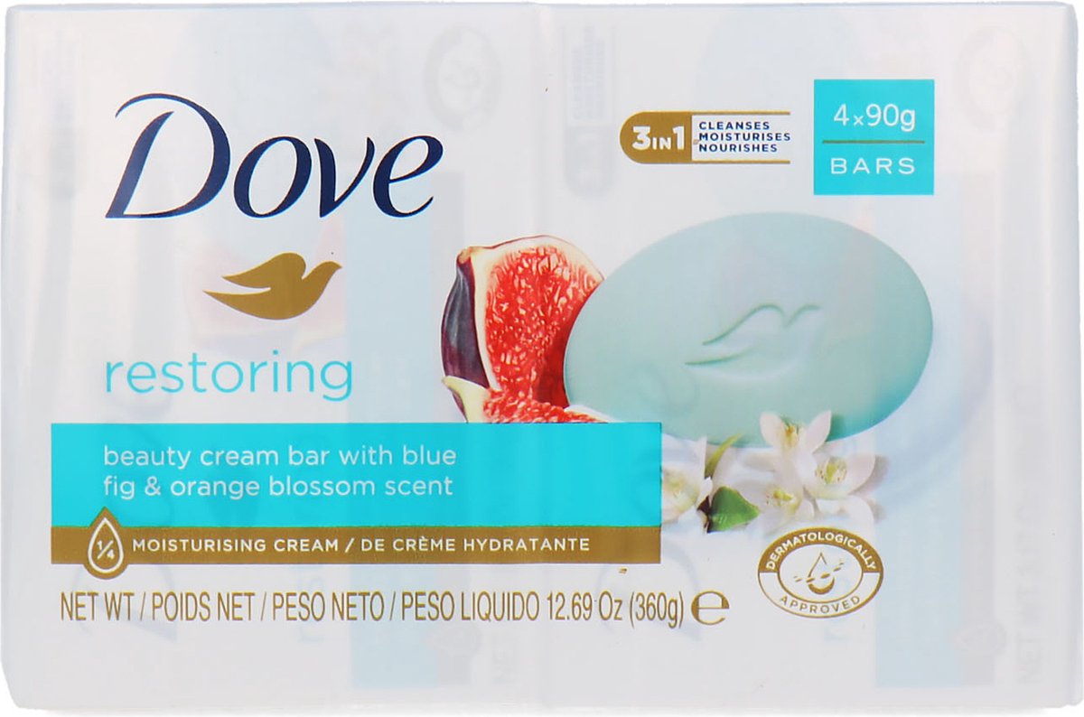 Goedkoopste Dove Beauty Cream Bar Restoring - 4 x 90 g