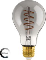 EGLO LED Lamp - E27 - Ø 7,5 cm - A75 - Smoke - 2000K - Dimbaar