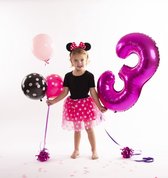 Feestjurk-verkleedkleding-kleedje-muizenjurkje-muis-pink-verjaardagjurk-themafeest-fotoshoot-jurk meisje (mt 86/92)