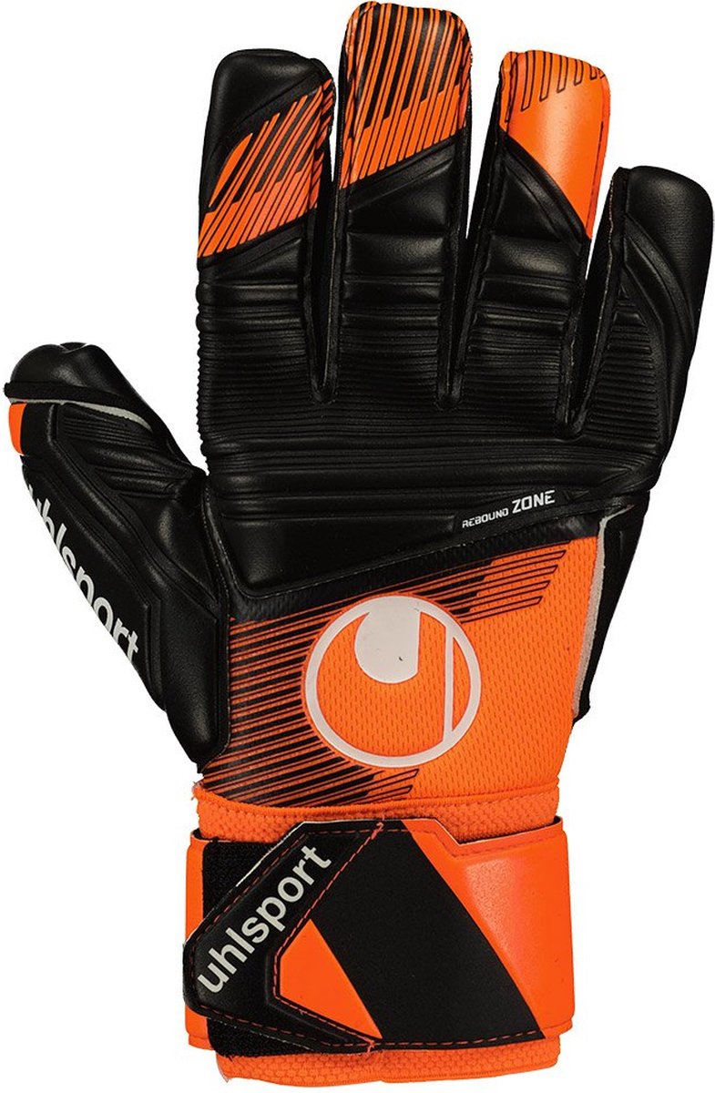 Uhlsport Super Resist+ HN Zwart/Oranje Keepershandschoenen - Maat 4