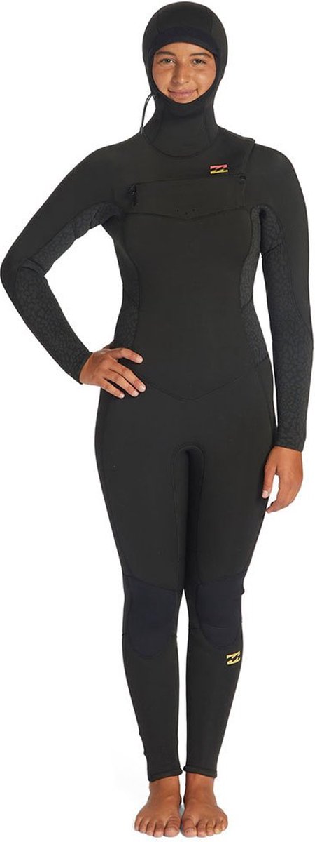 Billabong Synergy 5/4 Mm Dames Neopreenpak Met Lange Mouwen En Ritssluiting Aan De Voorkant Zwart 6 Vrouw