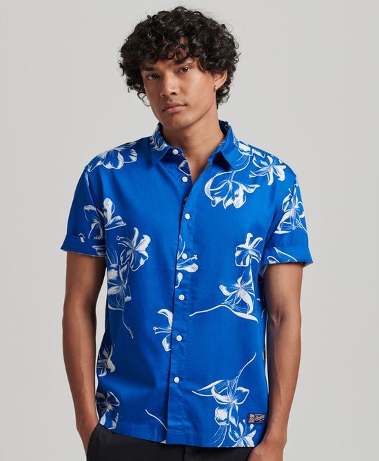Superdry Vintage Hawaiian Shirt Met Korte Mouwen Blauw 2XL Man