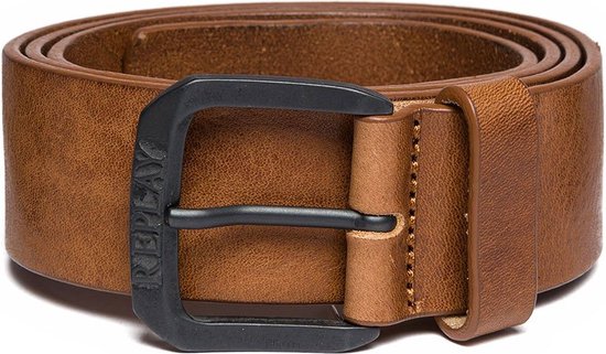REPLAY Cuir Ceinture Vintage Leather Belt W105 Tan Brun