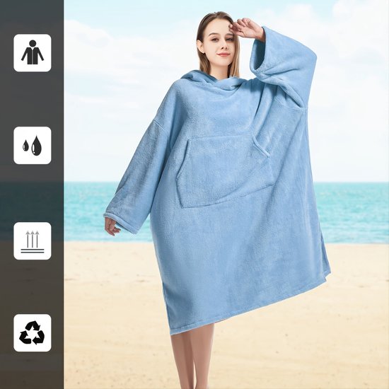 Livano Serviette à Langer - Surf Poncho - Adultes - Femme & Homme - Doux - Rose