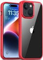 Smartphonica Phone Case pour iPhone 14 Plus avec dos transparent TPU Hard Case - Rouge / Back Cover adapté pour Apple iPhone 14 Plus