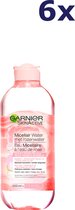 Garnier Skinactive Face Micellair Reinigingswater Met Rozenwater - 6 x 400ml - Voordeelverpakking