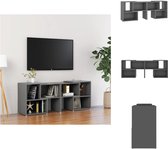 vidaXL Tv-meubel - grijs - spaanplaat - 104 x 30 x 52 cm - Kast