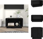 vidaXL Zwevend TV-meubel - Massief Grenenhout - 60 x 35 x 35 cm - Zwart - Kast