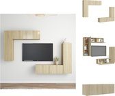 vidaXL TV Meubel Set - Sonoma Eiken - 4 Delig - 30.5 x 30 x 110 cm - 100 x 30 x 30 cm - Kast