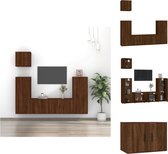 vidaXL Ensemble de meubles TV - Classique - Meuble TV - 57x34,5x40cm - 40x34,5x100cm - 40x34,5x40cm - Bois de chêne brun - Meuble
