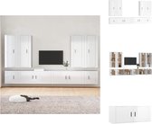 vidaXL Televisiekastenset - Classic s - TV-meubel - 40 x 34.5 x 100 cm - Hoogglans wit - Kast