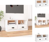 vidaXL TV-meubel Basic - wit - 93 x 35.5 x 45 cm - Kast