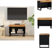 vidaXL Industrieel TV-meubel - Mangohout - 60 x 33 x 43.5 cm - Opbergruimte - Kast