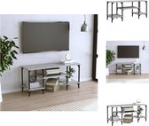 vidaXL Tv-meubel - Trendy - Televisiekast - Afmetingen- 102 x 35 x 45.5 cm - Kleur- Grijs Sonoma Eiken - Ken- Duurzaam hout en staal - Kast