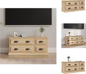 vidaXL Tv-meubel Sonoma Eiken - 100 x 35.5 x 45 cm - Trendy ontwerp - Duurzaam materiaal - Voldoende opbergruimte - Stevig blad - Flexibele installatie - Kast