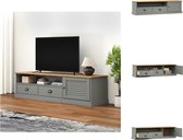 vidaXL VIGO Tv-meubel - 156 x 40 x 40 cm - Massief grenenhout - Grijs - Kast