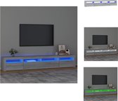 vidaXL Tv-meubel - Middelgroot - Grijs Sonoma Eiken - 240 x 35 x 40 cm - Met RGB LED-verlichting - Kast