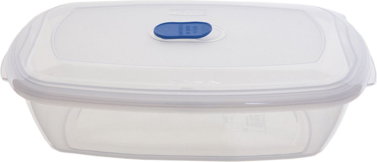 Whitefurze Vershoudbakje/bewaarbakje - magnetron/vriezer - transparant - kunststof - 400 ML