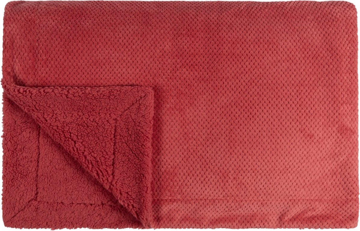 Linolux Fleece Plaid Lio Rosewood 150x200