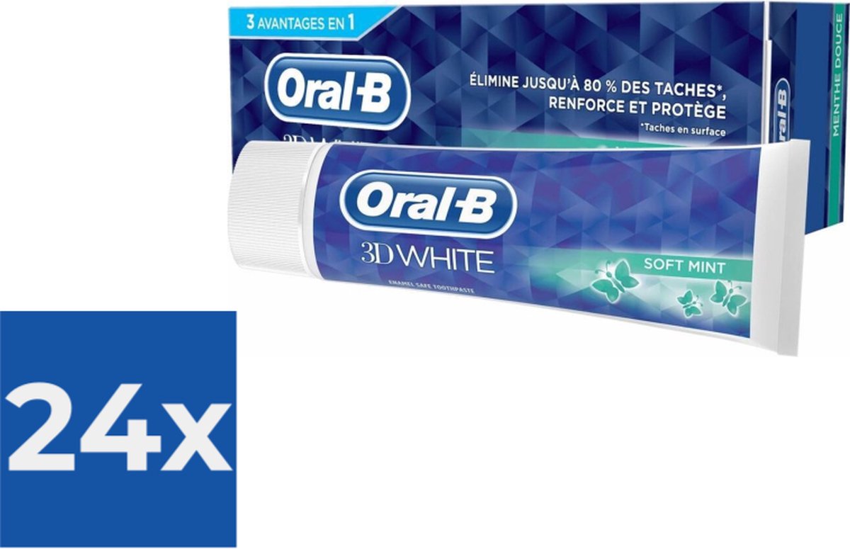 Goedkoopste Oral-B Tandpasta 3D White Soft Mint 75 ml - Voordeelverpakking 24 stuks