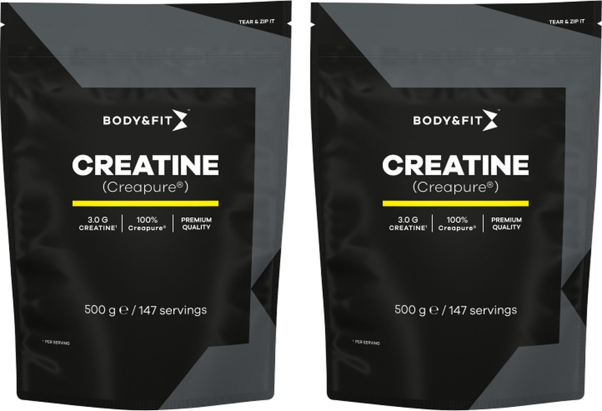 Goedkoopste Body & Fit Body & Fit Creatine Bundel - CreaPure® - Monohydraat - Best Creatine Worldwide - 2 x 500 gram (294 doseringen