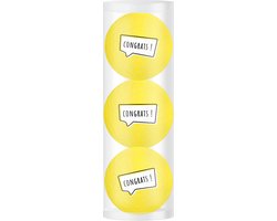 Golfpresentjes-3 gefeliciteerd golfballen -congrats - Golfcadeau-Golfgadget- Verjaardag--Golfer-Golfaccessoires-Golfbal