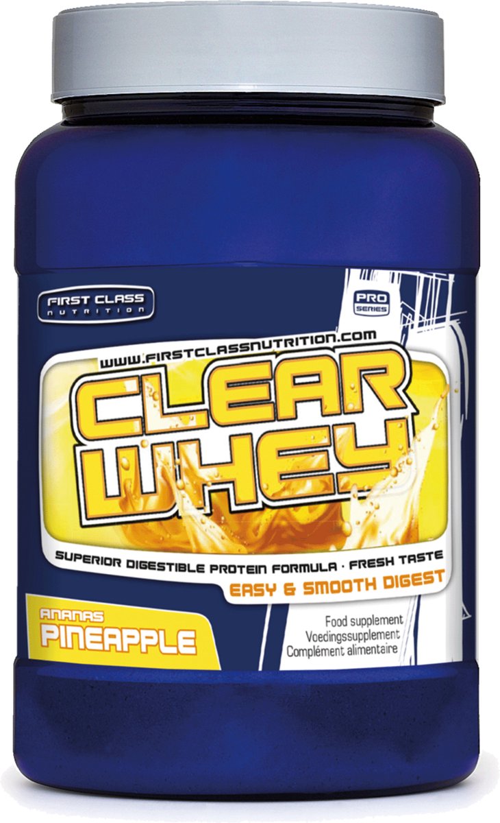 First Class Nutrition - Clear Whey (Pineapple - 500 gram) - Whey Protein - Eiwitpoeder - Eiwitshake - Sportvoeding - 16 shakes