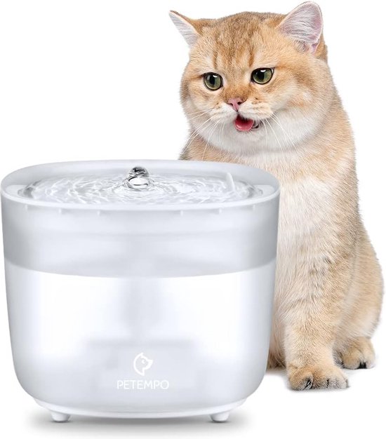 Filo RVS Drinkfontein Kat Draadloos Met Sensor - Waterfontein Katten Kattenfontein Waterbak Fontein Hond Drinkfontein Honden