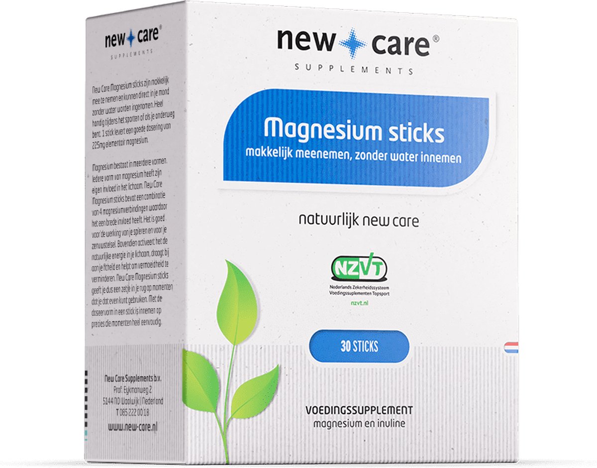Goedkoopste New Care Magnesium sticks - 2 go - 30 sticks - NZVT - vegan