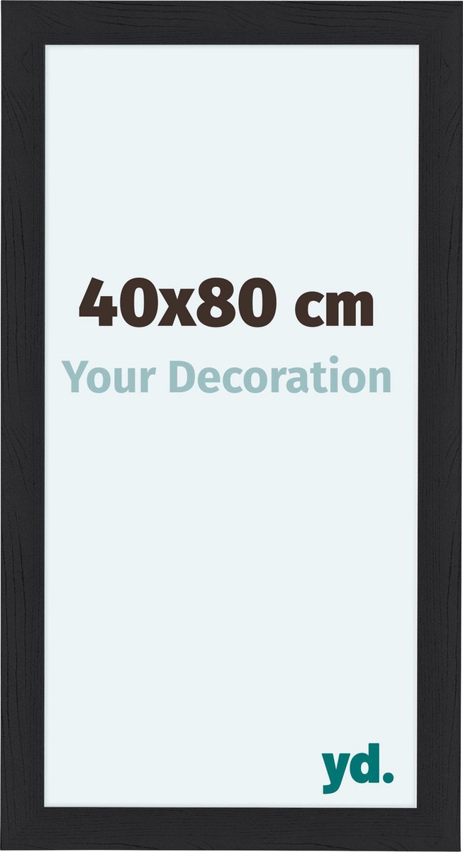yd. Your Decoration - Fotolijst 40x80 cm - MDF - Zwart Houtnerf - Como