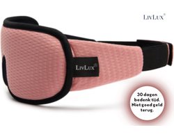LivLux® - luxe slaapmasker - nieuw 2024 model - 100% verduisterend - wimperextensions - slaapmasker 3d - roze masker - voor vrouwen - reismasker - oogmasker