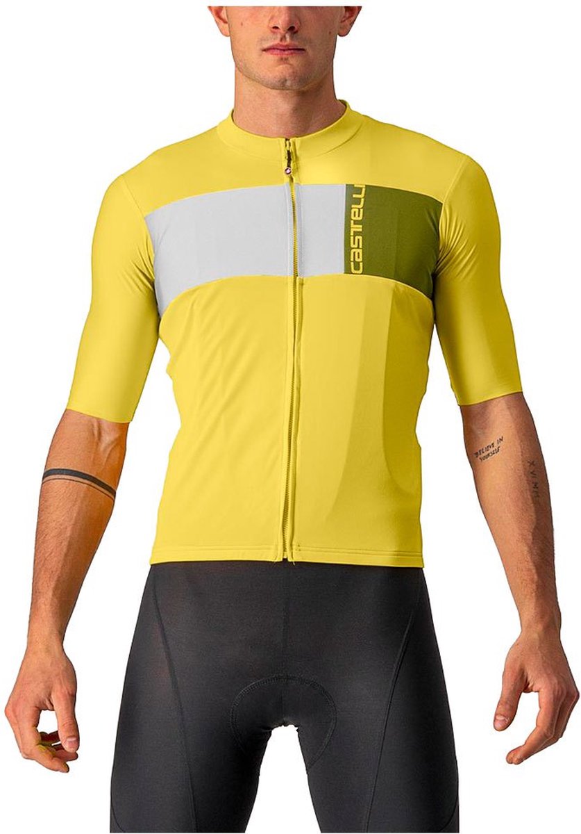 Castelli Prologo 7 Korte Mouw Wielertrui Geel M Man