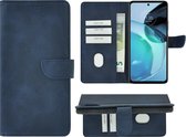 MoDo hoesje voor Motorola Moto G73 - Kunstleer Book Case - Blauw
