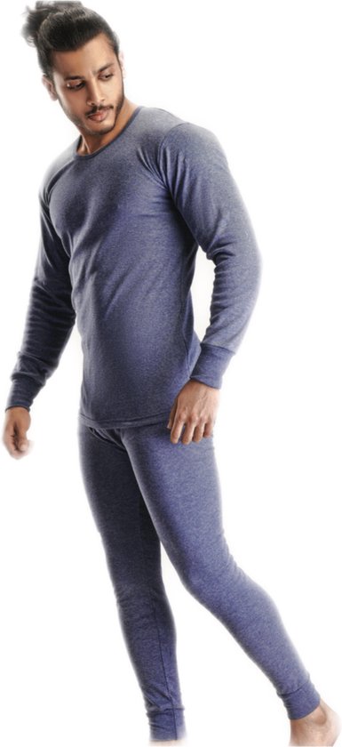 Embrator mannen Thermo set Shirt en Broek blauw melange maat 3XL