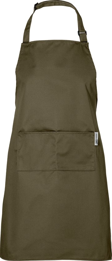 Chefs Fashion - Keukenschort - Army Groen Schort - 2 zakken - Simpel verstelbaar - 71 x 82 cm
