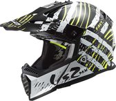 LS2 Helm Fast EVO Verve MX437 zwart / wit maat XL