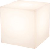 8 Seasons Design Shining Cube Ø 33 (RGB) - Licht kubus - Wit - 16 RGB kleuren - Led - Dimbaar - H33 cm