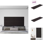 vidaXL Wandpaneel - Knoopdecoratie - 90 x 30 cm - Duurzaam kunstleer - Warmte- en geluidsisolatie - Wandpaneel